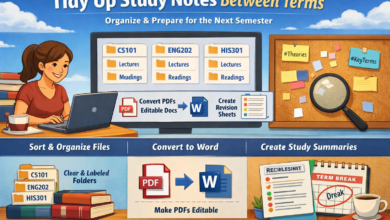 Simple Ways to Tidy Up Study Notes Between University Terms