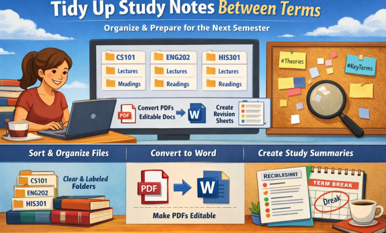 Simple Ways to Tidy Up Study Notes Between University Terms